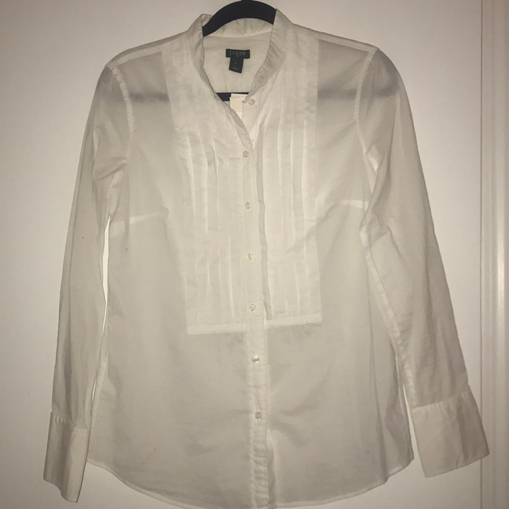 Jcrew Tuxedo Sheer Shirt
